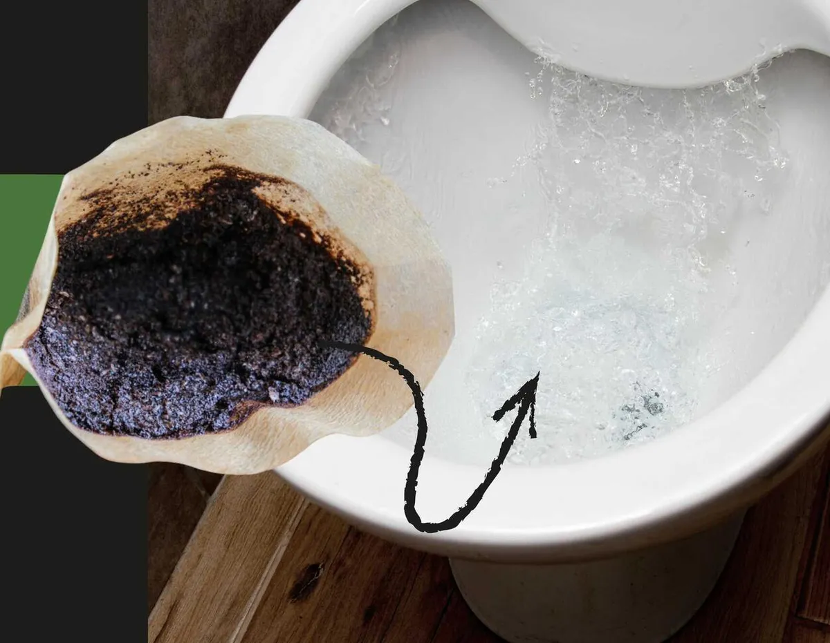 Kaffesump i toaletten – en trend som kan bli ett riktigt rörfiasko