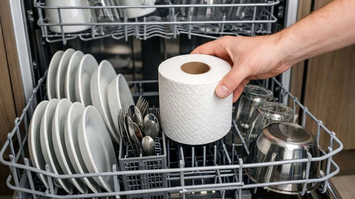 Lägg en toarulle i diskmaskinen: så här funkar det